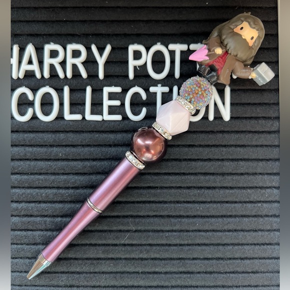 Handmade “Rubeus Hagrid” Beaded Pen - Harry Potter Wizarding World Collection - Picture 2 of 6